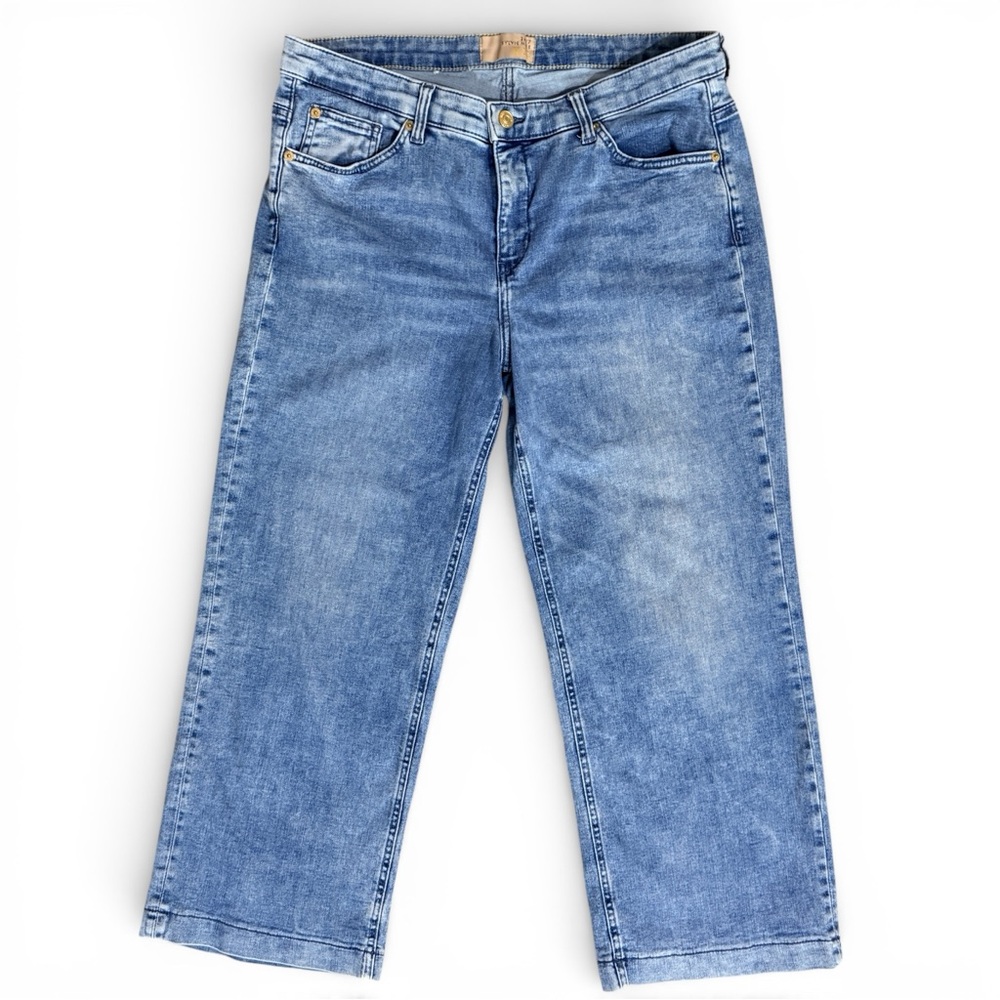 MAC Rich Culotte Wide Leg Jeans Sylvie Meis Light Wash Size 12 (44)